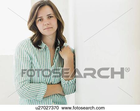 Portrait of young woman View Large Photo Image Stock Image - Portrait of young woman. Fotosearch