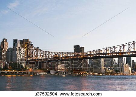 Queensboro Bridge View Large Photo Image Picture - Queensboro Bridge . Fotosearch