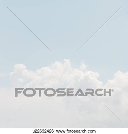 Stock Photograph - Sky with puffy clouds. Fotosearch