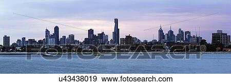 Stock Photo - Skyline during sunset. Fotosearch