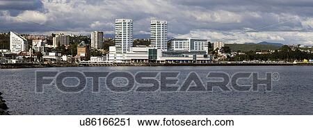 Stock Image - Skyline of modern city. Fotosearch