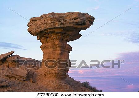 Stock Image - View of Camel Rock at sunrise. Fotosearch