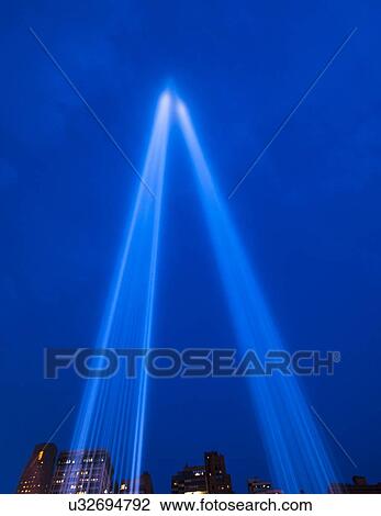 World Trade Center Tribute lights View Large Photo Image Stock Image - World Trade Center Tribute lights. Fotosearch
