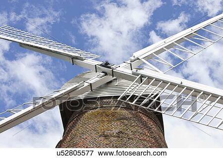 Close-Up of British Windmill View Large Photo Image Stock Photo - Close-Up of British Windmill. Fotosearch