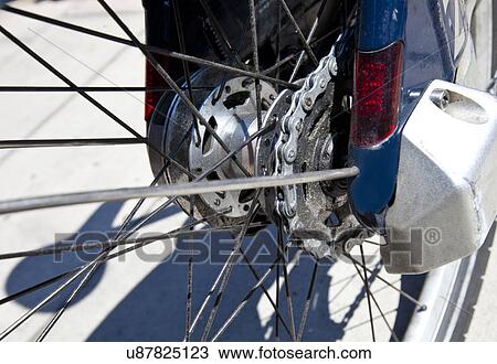 Close up view of rear bicycle wheel View Large Photo Image Stock Image - Close up view of rear bicycle wheel. Fotosearch
