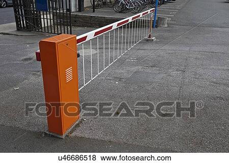 Stock Photo - Closed parking barrier. Fotosearch