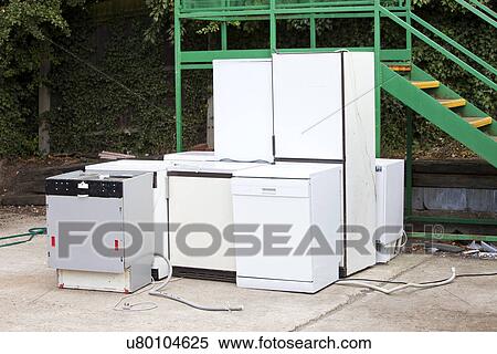 Discarded Dishwashers at local recycling center View Large Photo Image Stock Photography - Discarded Dishwashers at local recycling center. Fotosearch