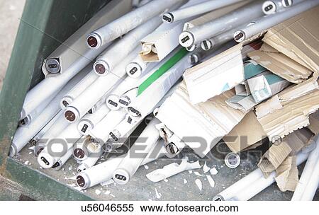 Stock Photography - Discarded Light Bulbs at local recycling center. Fotosearch