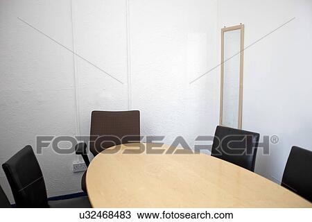 Stock Image - Empty conference room in television studio. Fotosearch
