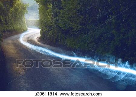 Fiber optic cable running above ground in the British Countryside View Large Photo Image Picture - Fiber optic cable running above ground in the British Countryside. Fotosearch