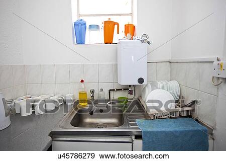 Stock Photo - Interior of kitchen in television studio. Fotosearch
