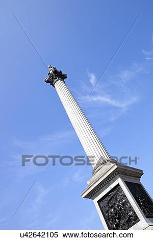 Stock Photography - Nelson's Column in Trafalgar Square London. Fotosearch