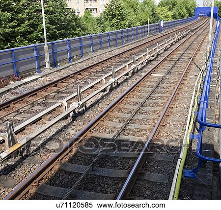 Railway tracks View Large Photo Image Stock Photography - Railway tracks. Fotosearch