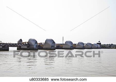 Side view of Thames Barrier at Sunrise View Large Photo Image Stock Photography - Side view of Thames Barrier at Sunrise. Fotosearch