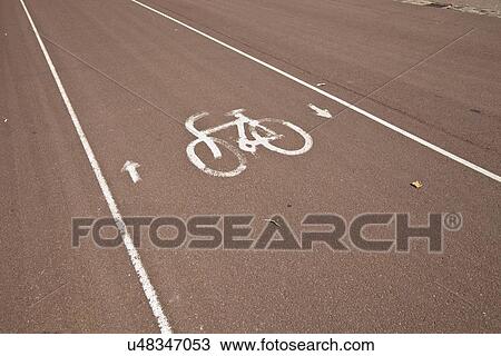 Sign of bicycle parking on street View Large Photo Image Stock Image - Sign of bicycle parking on street. Fotosearch