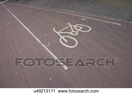 Sign of bicycle parking on street View Large Photo Image Stock Image - Sign of bicycle parking on street. Fotosearch