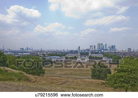 Stock Photograph - View of Old Royal Naval College, Greenwich, London. Fotosearch