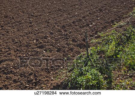 View of ploughed agricultural field View Large Photo Image Picture - View of ploughed agricultural field. Fotosearch