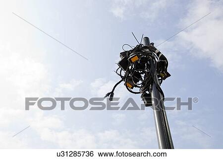 Wires on pole View Large Photo Image Stock Photograph - Wires on pole. Fotosearch