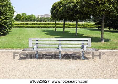 Wooden bench in London Park View Large Photo Image Stock Photo - Wooden bench in London Park. Fotosearch