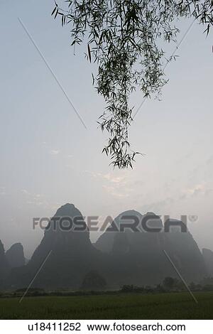 Agricultural field with mountains in the background, Yangshuo, Guilin, Guangxi Province, China View Large Photo Image Stock Image - Agricultural field with mountains in the background, Yangshuo, Guilin, Guangxi Province, China. Fotosearch