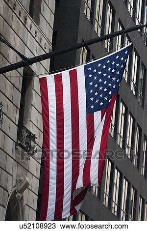 American flag outside a building, Chicago, Cook County, Illinois, USA View Large Photo Image Stock Image - American flag outside a building, Chicago, Cook County, Illinois, USA. Fotosearch
