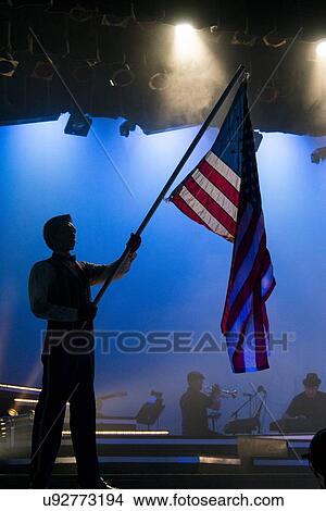 Picture - Artist performing at Hughes American Family Theater, Branson, Taney County, Missouri, USA. Fotosearch