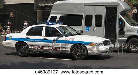 Stock Photo - Chicago police car, Chicago, Cook County, Illinois, USA. Fotosearch