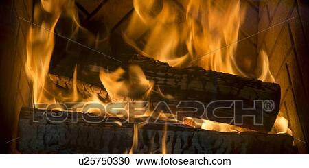 Stock Image - Close-up of campfire, Lake Of The Woods, Keewatin, Ontario, Canada. Fotosearch