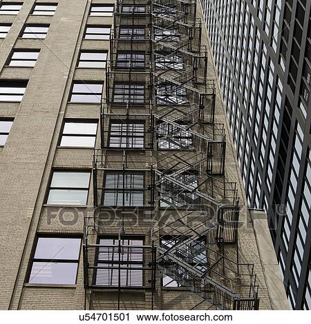 Fire escape on a building, Chicago, Cook County, Illinois, USA View Large Photo Image Stock Image - Fire escape on a building, Chicago, Cook County, Illinois, USA. Fotosearch