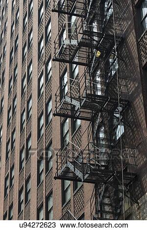 Fire escape on a building, Chicago, Cook County, Illinois, USA View Large Photo Image Stock Image - Fire escape on a building, Chicago, Cook County, Illinois, USA. Fotosearch