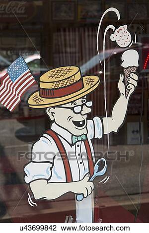 Ice cream parlor window painting, Branson, Taney County, Missouri, USA View Large Photo Image Stock Image - Ice cream parlor window painting, Branson, Taney County, Missouri, USA. Fotosearch