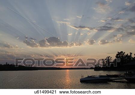 Lake at sunset, Lake of The Woods, Keewatin, Ontario, Canada View Large Photo Image Stock Image - Lake at sunset, Lake of The Woods, Keewatin, Ontario, Canada. Fotosearch