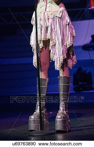 Stock Image - Live performance of Siobhan Magnus finalist of American Idol at Andy Williams Moon River Theater, Branson, Taney County, Missouri, USA. Fotosearch