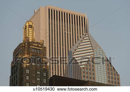 Stock Image - Low angle view of Carbide And Carbon Building, Chicago, Cook County, Illinois, USA. Fotosearch