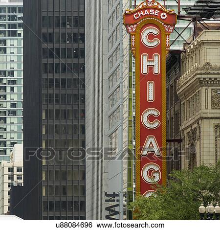 Low angle view of Chicago Theater sign, Chicago, Cook County, Illinois, USA View Large Photo Image Stock Photograph - Low angle view of Chicago Theater sign, Chicago, Cook County, Illinois, USA. Fotosearch