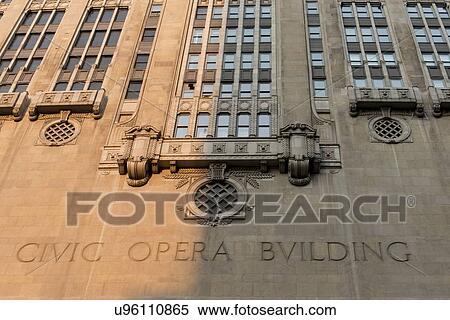 Low angle view of Civic Opera House, Wacker Drive, Chicago, Cook County, Illinois, USA View Large Photo Image Stock Photography - Low angle view of Civic Opera House, Wacker Drive, Chicago, Cook County, Illinois, USA. Fotosearch