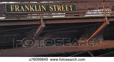 Stock Photo - Low angle view of Franklin Street Bridge, Wacker Drive, Chicago, Cook County, Illinois, USA. Fotosearch