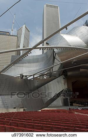 Low angle view of Jay Pritzker Pavilion, Millennium Park, Chicago, Cook County, Illinois, USA View Large Photo Image Stock Image - Low angle view of Jay Pritzker Pavilion, Millennium Park, Chicago, Cook County, Illinois, USA. Fotosearch