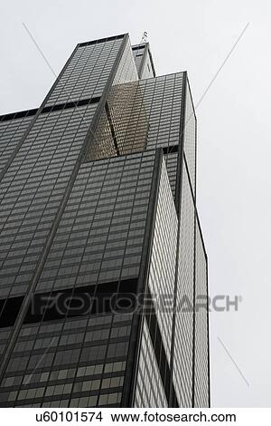 Low angle view of Sears Tower, Chicago, Cook County, Illinois, USA View Large Photo Image Picture - Low angle view of Sears Tower, Chicago, Cook County, Illinois, USA. Fotosearch