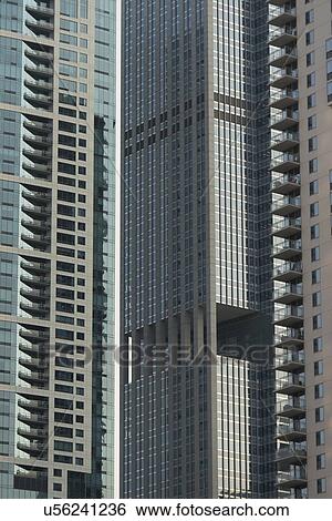 Stock Photograph - Low angle view of skyscrapers in a city, Chicago, Cook County, Illinois, USA. Fotosearch