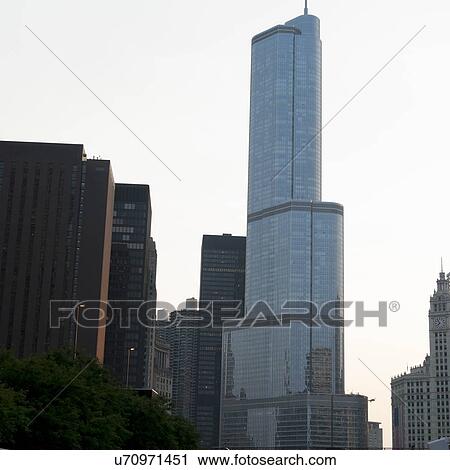 Low angle view of Trump Tower, Chicago, Cook County, Illinois, USA View Large Photo Image Stock Image - Low angle view of Trump Tower, Chicago, Cook County, Illinois, USA. Fotosearch