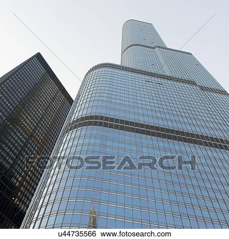 Low angle view of Trump Tower, Chicago, Cook County, Illinois, USA View Large Photo Image Stock Photograph - Low angle view of Trump Tower, Chicago, Cook County, Illinois, USA. Fotosearch