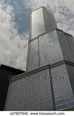 Low angle view of Trump Tower, Chicago, Cook County, Illinois, USA View Large Photo Image Stock Photography - Low angle view of Trump Tower, Chicago, Cook County, Illinois, USA. Fotosearch