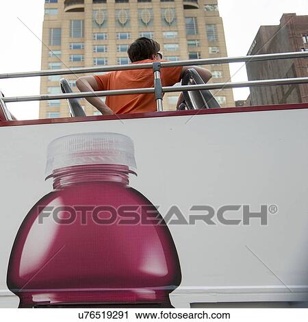 Man traveling on a double-decker bus, Michigan Avenue, Chicago, Cook County, Illinois, USA View Large Photo Image Stock Image - Man traveling on a double-decker bus, Michigan Avenue, Chicago, Cook County, Illinois, USA. Fotosearch
