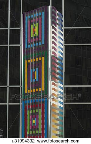 Stock Image - Multicolor tower, Chicago, Cook County, Illinois, USA. Fotosearch