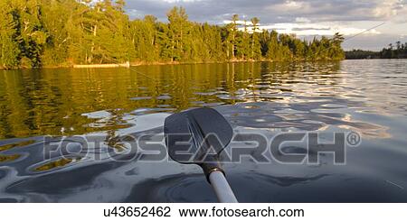 Stock Image - Oar, Lake Of The Woods, Keewatin, Ontario, Canada. Fotosearch
