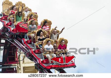 People enjoying rollercoaster ride, Universal Studios, Orlando, Florida, USA View Large Photo Image Stock Photo - People enjoying rollercoaster ride, Universal Studios, Orlando, Florida, USA. Fotosearch