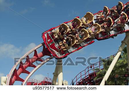 People enjoying rollercoaster ride, Universal Studios, Orlando, Florida, USA View Large Photo Image Stock Photo - People enjoying rollercoaster ride, Universal Studios, Orlando, Florida, USA. Fotosearch