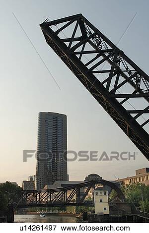 Stock Photo - Skyscraper at the waterfront, Lake Point Tower, Fulton River District, Chicago River, Chicago, Cook County, Illinois, USA. Fotosearch